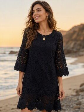 🌷 Alfani 🌷 Beautiful Black Crochet Lace Dress